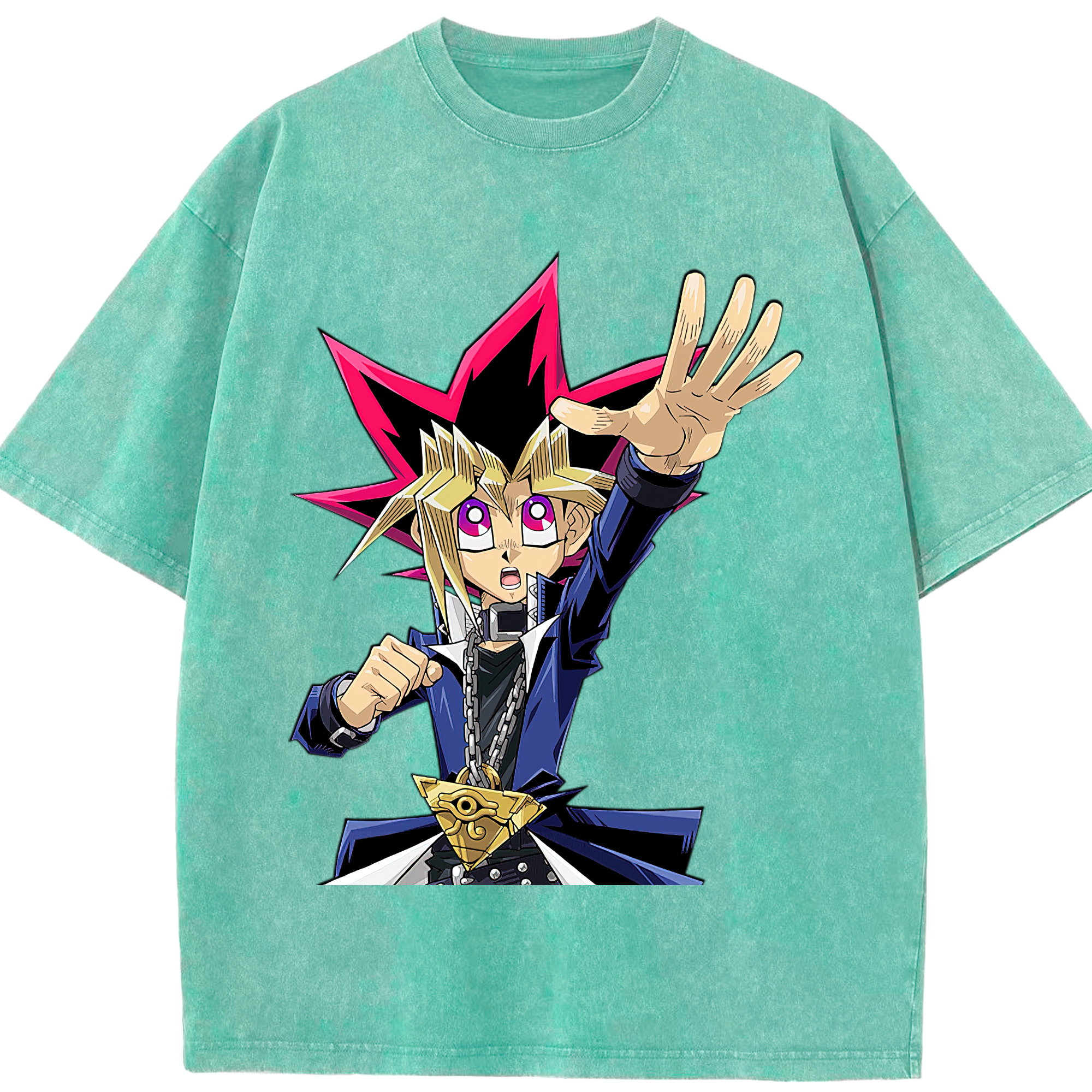 （画像用） 遊☆戯☆王 Yu-Gi-Oh! 綿100% ヴィンテージ風 半袖Tシャツ（フロントプリント）